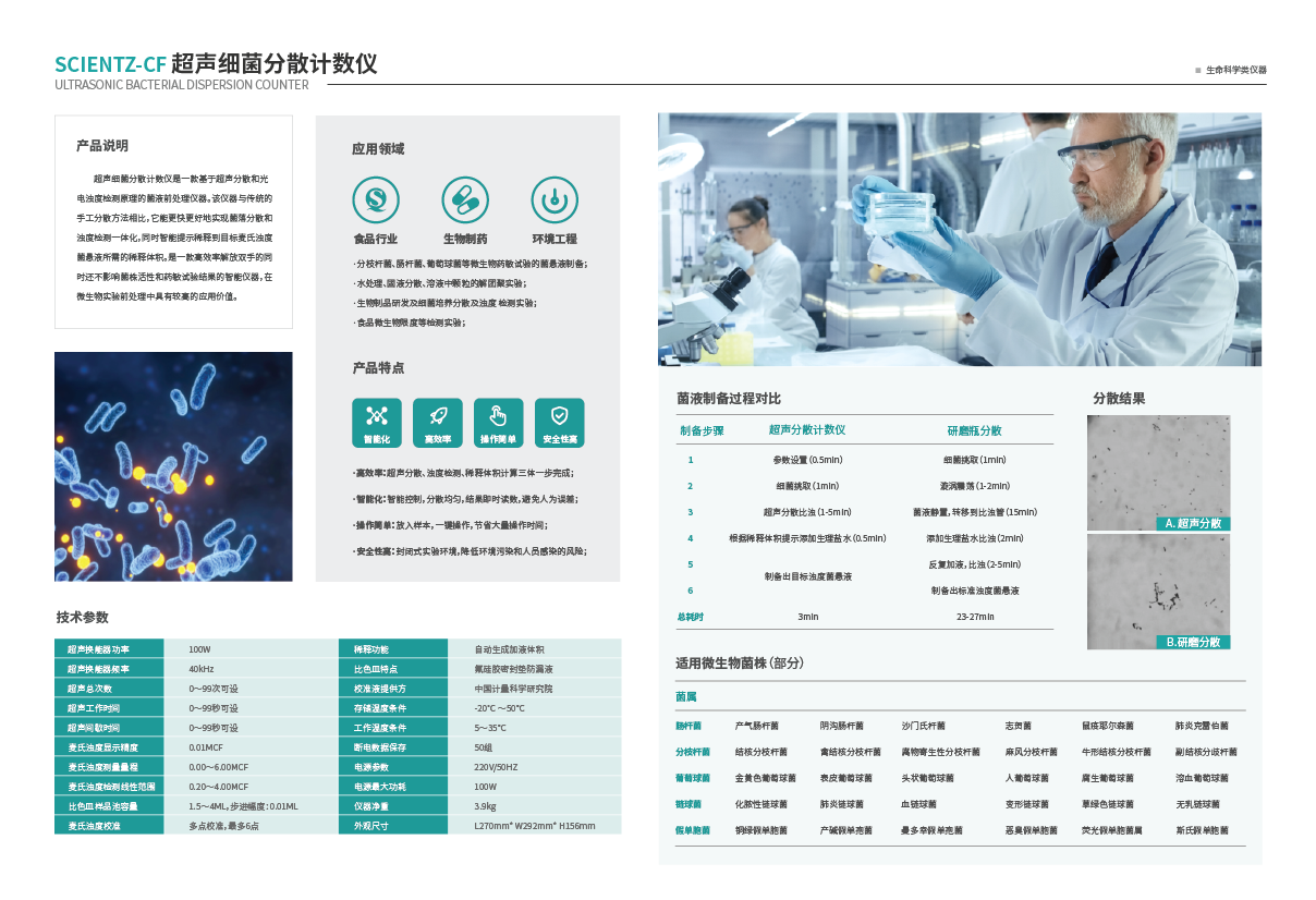 超聲細(xì)菌分散計(jì)數(shù)儀